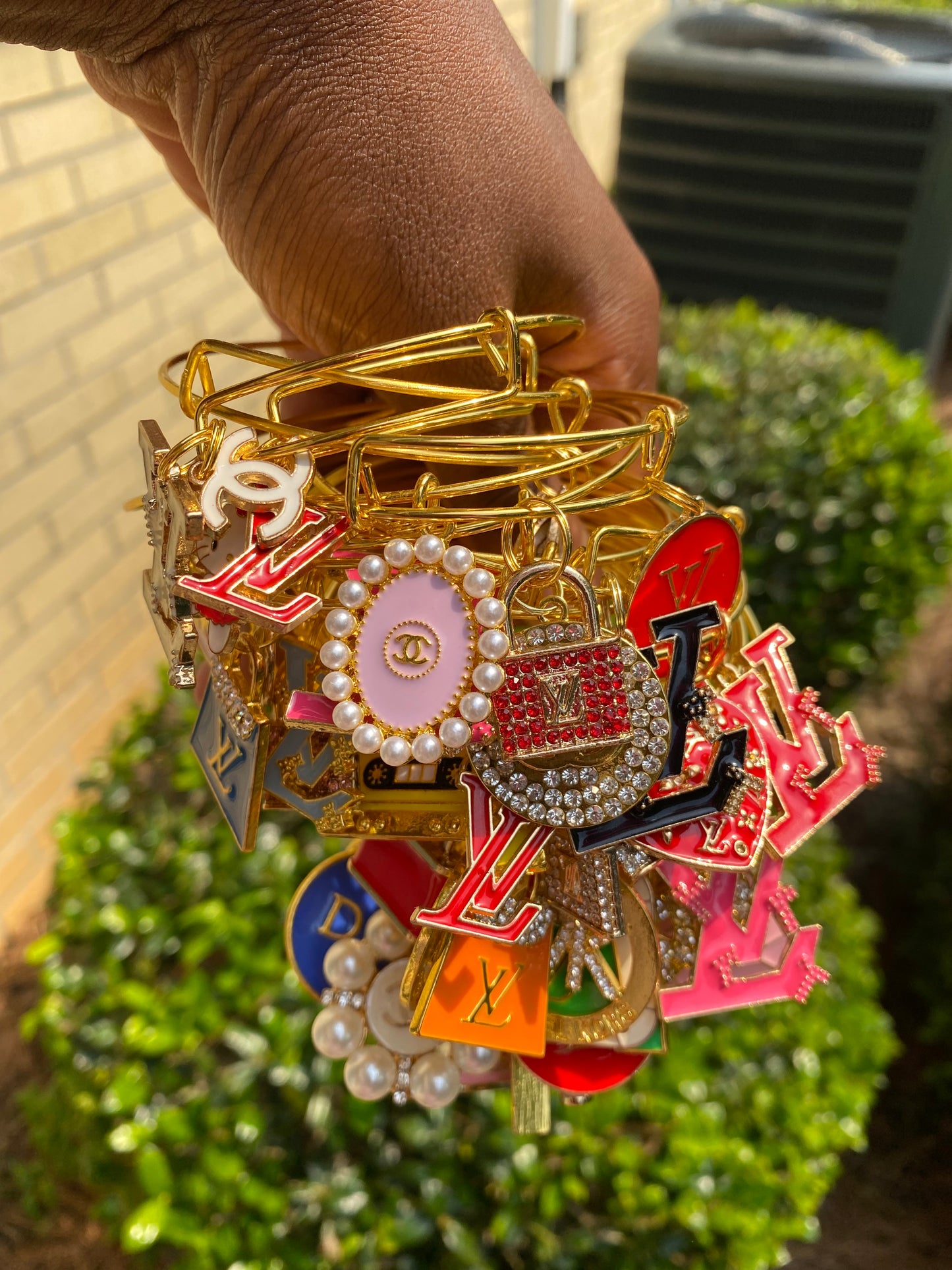 Designer gold bangles