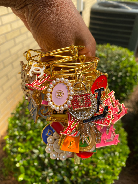 Designer gold bangles